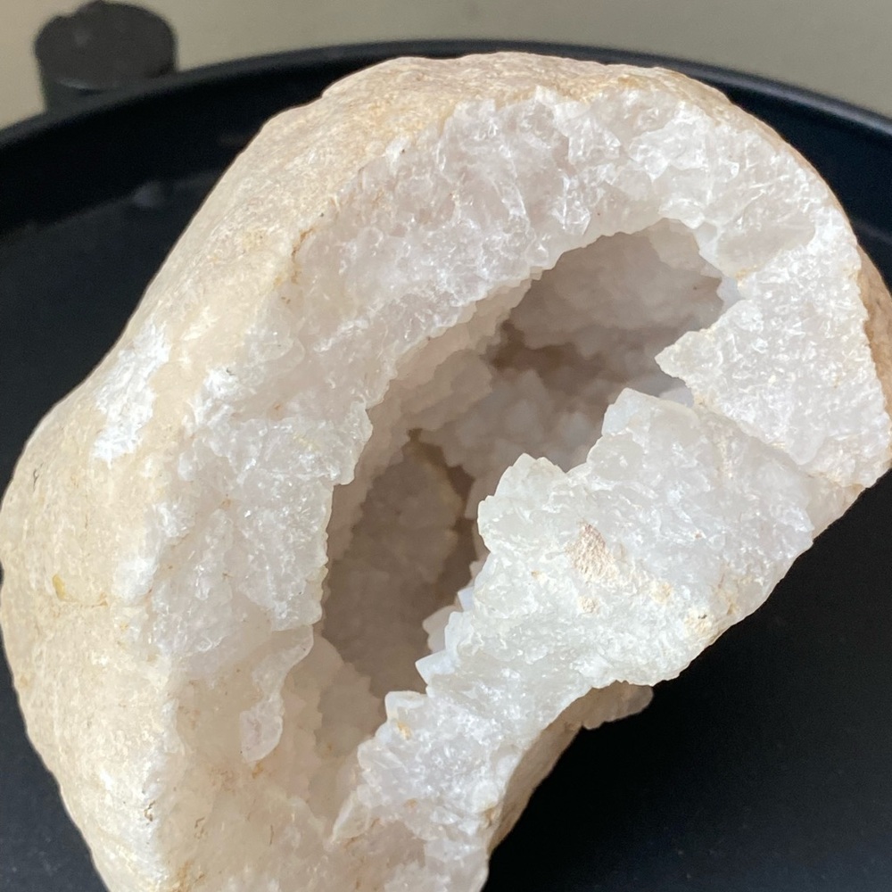 White Quartz Crystal Geode 4 in